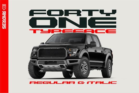 Forty One Car Font